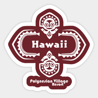 Polynesian Village Resort Hawaii Sticker